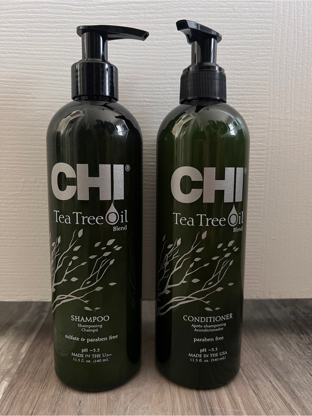 CHI Tea Tree Oil Blend Shampoo & Conditioner Set 11.5 Oz each NO Box NEW